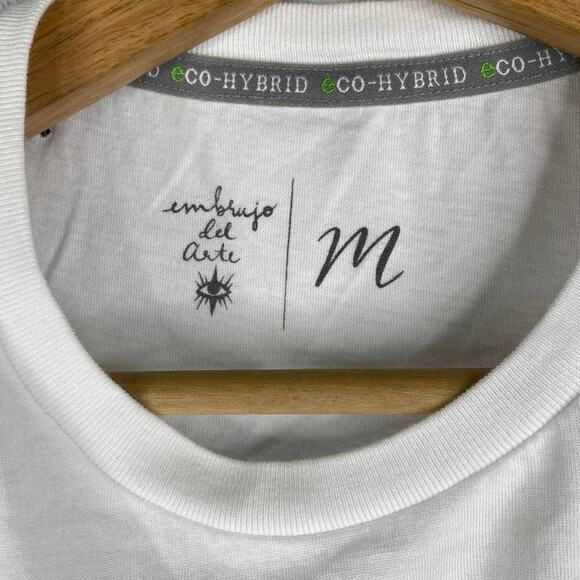 Embrujo del arte Mens Graphic Tee Big Eye on White T-Shirt size Medium - Picture 4 of 7